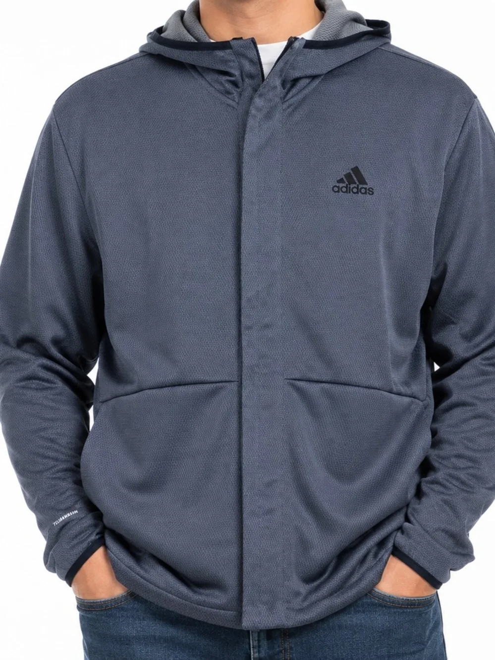 adidas Men’s Hooded Performance Jacket in Charcoal